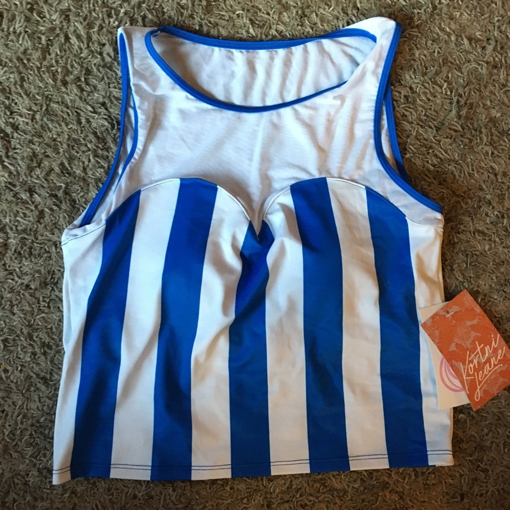 Kortni Jeane Netted Sweetheart Swim Top